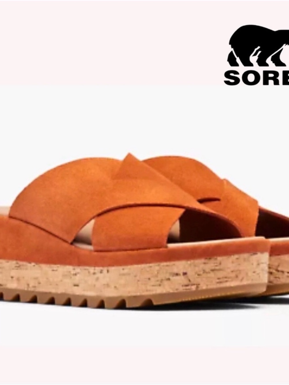 Sorel Cameron Desert Sun Women's Suede Flatform Mules